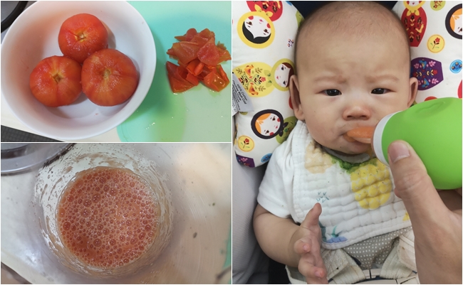 【5m嬰兒副食品】番茄泥,小番茄泥,酸酸甜甜的滋味,寶寶大開胃! @小環妞 幸福足跡