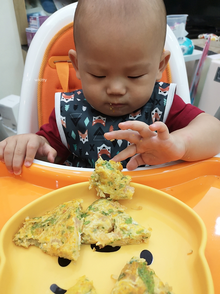 【寶寶8個月副食品】南瓜麵線烘蛋,好吃的點心,寶寶手指食物推薦 @小環妞 幸福足跡