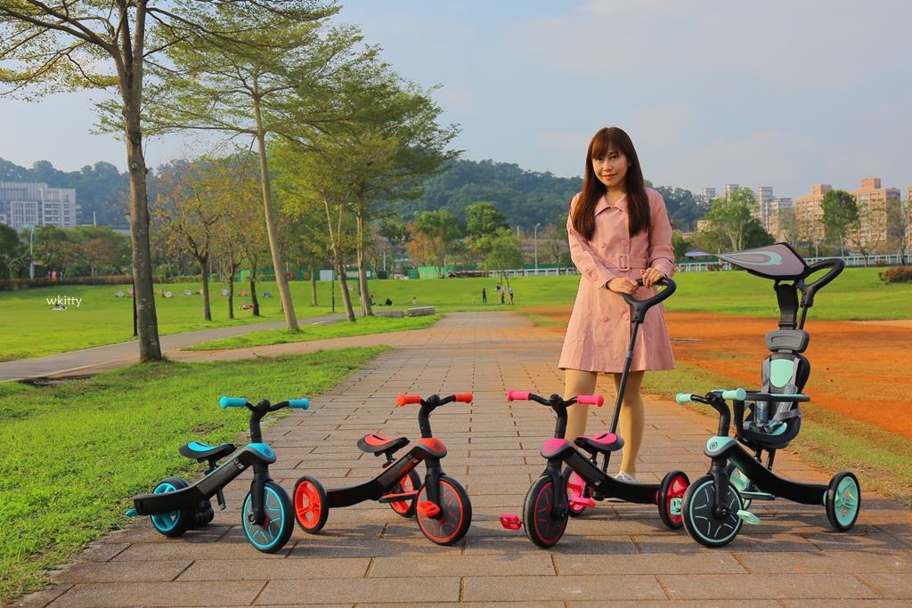 【GLOBBER 四合一】用一台的錢買到三台車,買一台同時擁有推車.腳踏車.滑步車功能,小孩放電神器 @小環妞 幸福足跡