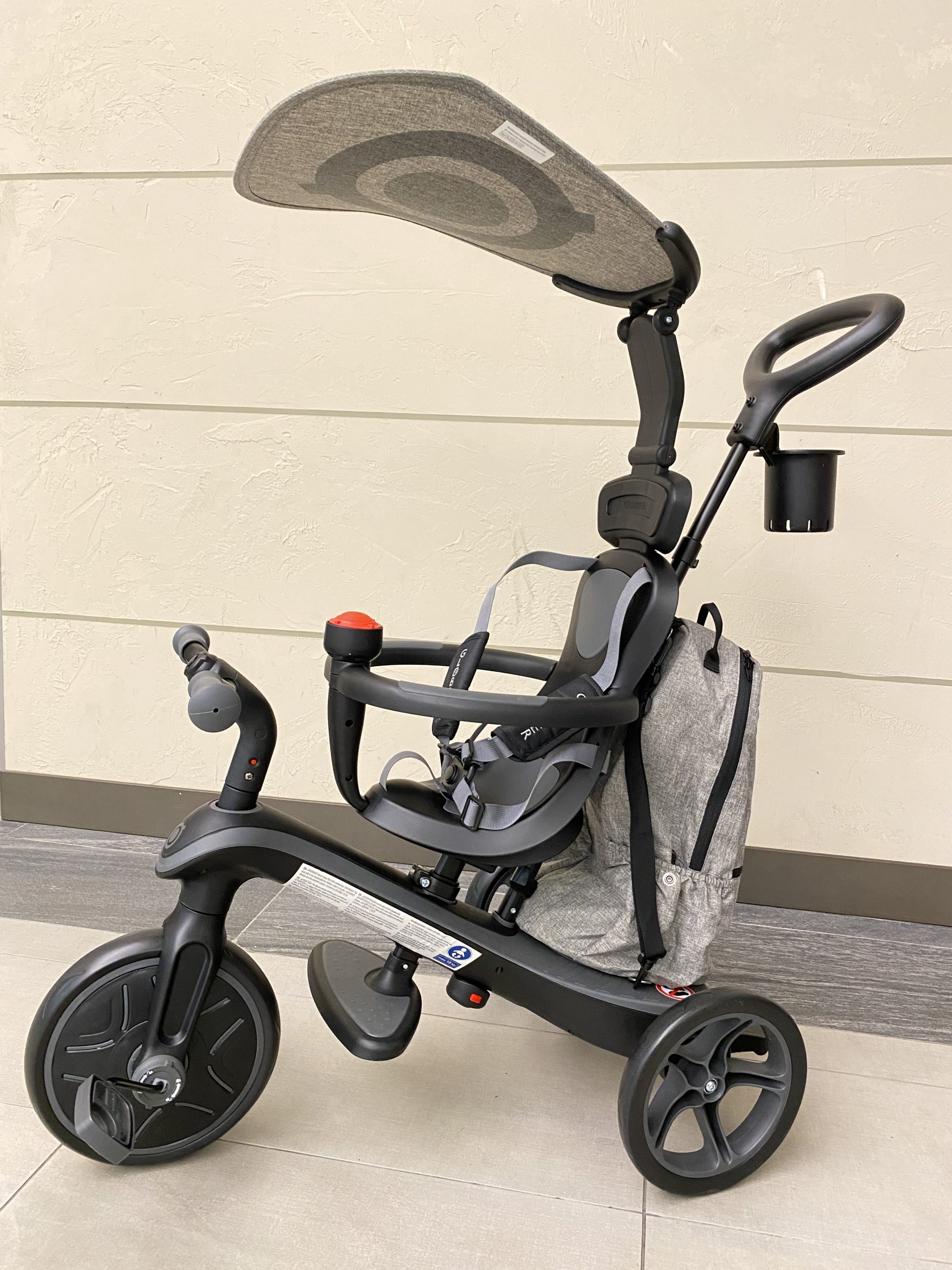 【GLOBBER 四合一】用一台的錢買到三台車,買一台同時擁有推車.腳踏車.滑步車功能,小孩放電神器 @小環妞 幸福足跡