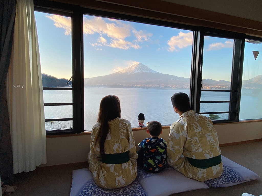 【河口湖住宿】秀峰閣湖月,要有多幸運才訂的到房,房間內可看到超完整富士山 @小環妞 幸福足跡